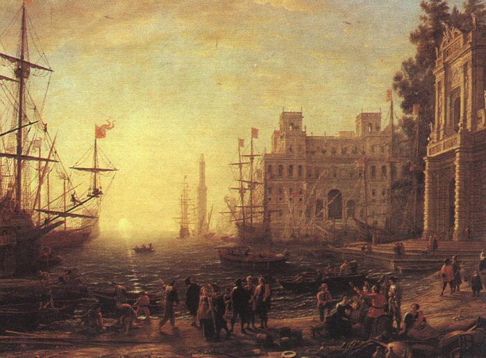 Claude Lorrain Port with Villa Medici oil painting picture